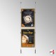 Double-Sided Ceiling-To-Floor Hanging Poster Frame Kit (Retail Window Cable Display)