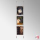 Double-Sided Ceiling-To-Floor Hanging Poster Frame Kit (Retail Window Cable Display)