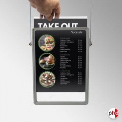 Double-Sided Ceiling Hanging Poster Frame Kit (Retail Window Displays)