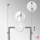 Double-Sided Ceiling-To-Floor Hanging Poster Frame Kit (Retail Window Cable Display)