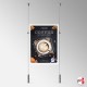 Double-Sided Ceiling-To-Floor Hanging Poster Frame Kit (Retail Window Cable Display)