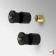 Wall-to-Wall Rod Display Fittings, Various Colours (Rod Not Included)