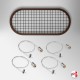 Ceiling Oval Grid Hanging Kit (Suspension Cables & Capsule Mesh Panel)