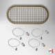 Ceiling Oval Grid Hanging Kit (Suspension Cables & Capsule Mesh Panel)