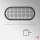 Ceiling Oval Grid Hanging Kit (Suspension Cables & Capsule Mesh Panel)