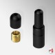 Black Suspended Rod Display Shelf Fittings Kit (Create Glass & Wood Shelving Units - Shelf Boards Not Included)
