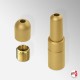 Gold Suspended Rod Display Shelf Fittings Kit (Create Glass & Wood Shelving Units - Shelf Boards Not Included)