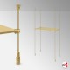 Gold Suspended Rod Display Shelf Fittings Kit (Create Glass & Wood Shelving Units - Shelf Boards Not Included)