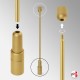 Gold Suspended Rod Display Shelf Fittings Kit (Create Glass & Wood Shelving Units - Shelf Boards Not Included)