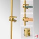 Gold Suspended Rod Display Shelf Fittings Kit (Create Glass & Wood Shelving Units - Shelf Boards Not Included)