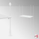 White Suspended Rod Display Shelf Fittings Kit (Create Glass & Wood Shelving Units - Shelf Boards Not Included)