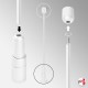 White Suspended Rod Display Shelf Fittings Kit (Create Glass & Wood Shelving Units - Shelf Boards Not Included)