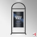 Arch Display Panel With A0 Poster Holder (Freestanding Frame & Acrylic Pocket, Portrait)