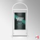 Arch Display Panel With A1 Poster Holder (Freestanding Frame & Acrylic Pocket, Portrait & Landscape)