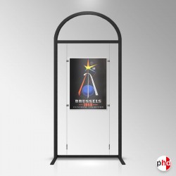 Arch Display Panel With A1 Poster Holder (Freestanding Frame & Acrylic Pocket, Portrait & Landscape)