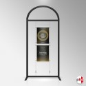 Arch Display Panel With A2 Poster Holders (Freestanding Frame & 4 Acrylic Pockets, Portrait & Landscape)