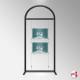 Arch Display Panel With A2 Poster Holders (Freestanding Frame & 3 Acrylic Pockets, Portrait & Landscape)
