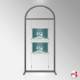 Arch Display Panel With A2 Poster Holders (Freestanding Frame & 3 Acrylic Pockets, Portrait & Landscape)