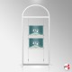 Arch Display Panel With A2 Poster Holders (Freestanding Frame & 3 Acrylic Pockets, Portrait & Landscape)