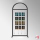 Arch Display Panel With A4 Poster Holders (Freestanding Frame & 16 Acrylic Pockets, Portrait & Landscape)