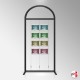 Arch Display Panel With A4 Poster Holders (Freestanding Frame & 16 Acrylic Pockets, Portrait & Landscape)