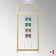 Arch Display Panel With A4 Poster Holders (Freestanding Frame & 16 Acrylic Pockets, Portrait & Landscape)