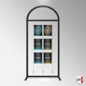 Arch Display Panel With A3 Poster Holders (Freestanding Frame & 9 Acrylic Pockets, Portrait & Landscape)
