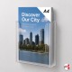 Self-Adhesive Brochure Holder, A4 A5 DL (White, Black, & Clear Acrylic Leaflet Pockets)