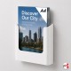 Self-Adhesive Brochure Holder, A4 A5 DL (White, Black, & Clear Acrylic Leaflet Pockets)