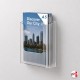 Self-Adhesive Brochure Holder, A4 A5 DL (White, Black, & Clear Acrylic Leaflet Pockets)