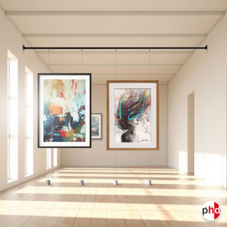 Picture Hanging Room Divider (Middle-Of-Room Display, Opposite Wall-to-Wall Picture Rail)