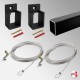 Wall-to-Wall Gallery Rail System (Picture Hanging Between Walls, Middle-Of-Room Art Display Kit)