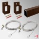 Wall-to-Wall Gallery Rail System (Picture Hanging Between Walls, Middle-Of-Room Art Display Kit)