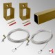 Wall-to-Wall Gallery Rail System (Picture Hanging Between Walls, Middle-Of-Room Art Display Kit)
