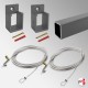 Wall-to-Wall Gallery Rail System (Picture Hanging Between Walls, Middle-Of-Room Art Display Kit)