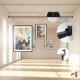 Wall-to-Wall Gallery Rail System (Picture Hanging Between Walls, Middle-Of-Room Art Display Kit)