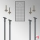 Rod Suspended Grid Mesh Panel Kit (Ceiling Hanging Gridwall Display)