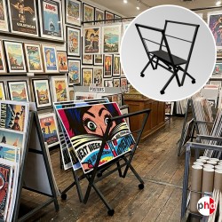Standard Print Browser, Folding Poster V-Rack (Metal)