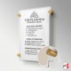 Wall-Mounted Poster Panel Kit (Modern Side Grip Supports & Easy-Access Poster Pocket, Portrait & Landscape)