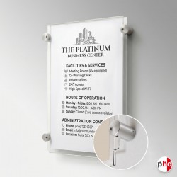 Wall-Mounted Poster Panel Kit (Modern Side Grip Supports & Easy-Access Poster Pocket, Portrait & Landscape)
