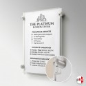 Wall-Mounted Poster Panel Kit (Modern Side Grip Supports & Easy-Access Poster Pocket, Portrait & Landscape)
