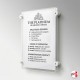Wall-Mounted Poster Panel Kit (Modern Side Grip Supports & Easy-Access Poster Pocket, Portrait & Landscape)
