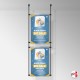 A1 Ceiling Rod Display System (Complete Ceiling Fittings & Poster Pocket Set, Portrait & Landscape)