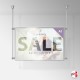 A1 Ceiling Rod Display System (Complete Ceiling Fittings & Poster Pocket Set, Portrait & Landscape)