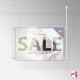 A1 Ceiling Rod Display System (Complete Ceiling Fittings & Poster Pocket Set, Portrait & Landscape)