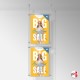 A2 Ceiling Rod Display System (Complete Ceiling Fittings & Poster Pocket Set, Portrait & Landscape)