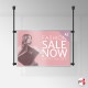 A2 Ceiling Rod Display System (Complete Ceiling Fittings & Poster Pocket Set, Portrait & Landscape)