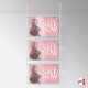 A2 Ceiling Rod Display System (Complete Ceiling Fittings & Poster Pocket Set, Portrait & Landscape)