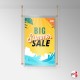 A0 Ceiling Rod Display System (Complete Ceiling Fittings & Poster Pocket Set, Portrait & Landscape)