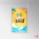 A0 Ceiling Rod Display System (Complete Ceiling Fittings & Poster Pocket Set, Portrait & Landscape)
